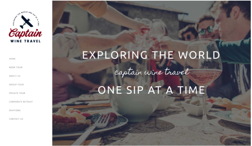 Captain Wine Travel website: exploring the world one sip at a time