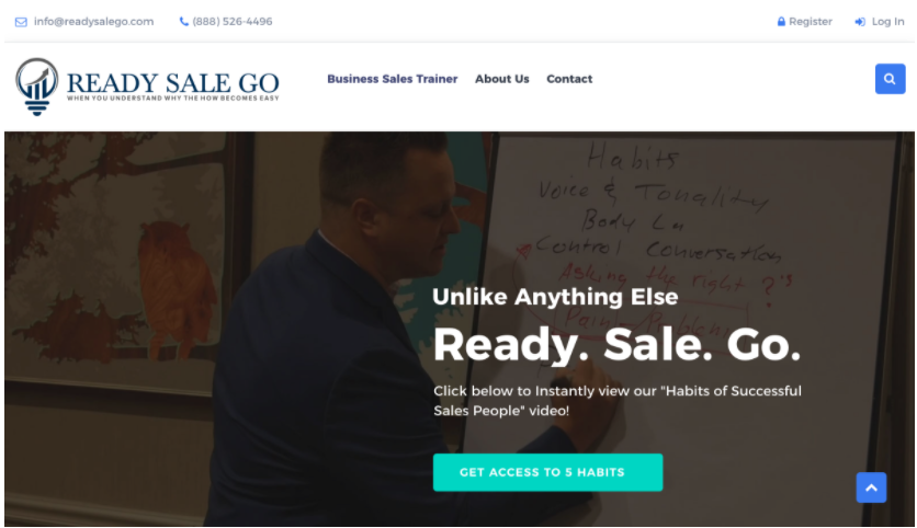 Ready Sale Go business sales trainer website