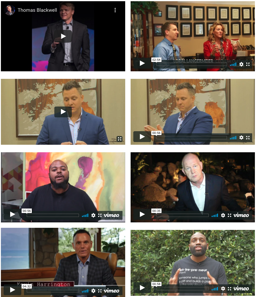 Client testimonial video series